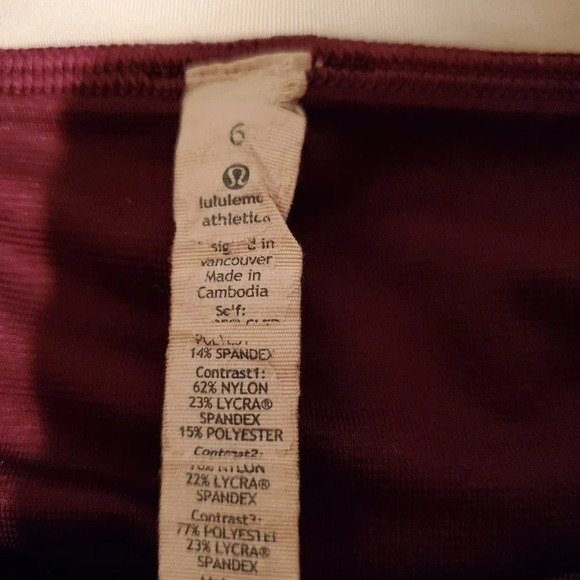 Lululemon Groovy Run Shorts Plum Pow Stripe Angel - Picture 3 of 5